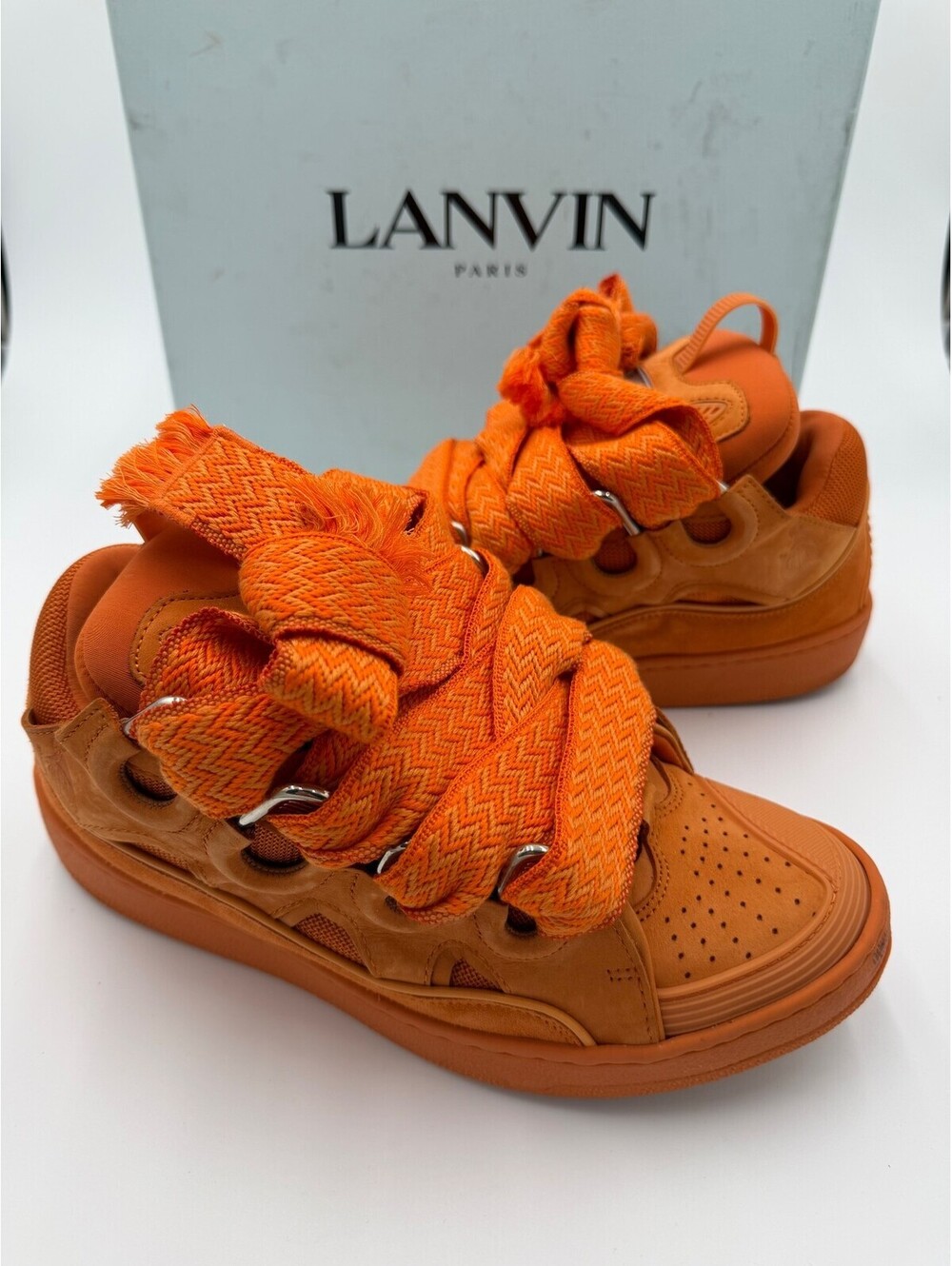 Lanvin Curb Sneaker Orange Sneakers Unisex Size 8/41